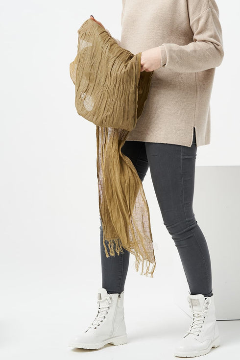 Image 14 of Washed linen scarf natural linen scarf is soft and lightweight from Baltic Linen